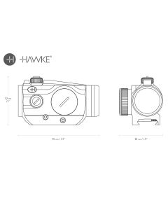 Hawke Vantage Red Dot 1x25 Sight with Weaver Rail Mount

