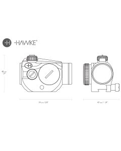 Hawke Vantage Red Dot 1x20 Sight on 9–11 mm Rail – Compact Red Dot


