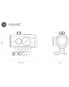 Hawke Endurance Red Dot 1x30 Sight – Weaver Rail Red Dot Optic

