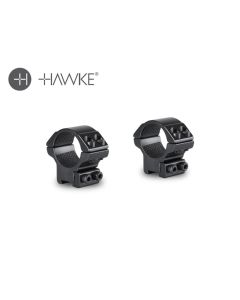 Hawke 1-Inch Low Match Mount – 2 Piece 9–11mm Scope Rings