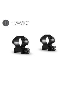 Hawke Precision Steel 1 inch Medium Scope Rings Weaver Mount