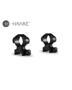 Hawke Precision Steel 1 inch High Scope Rings Weaver Mount