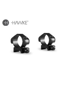 Hawke Precision Steel 30mm Medium Scope Rings Weaver Mount
