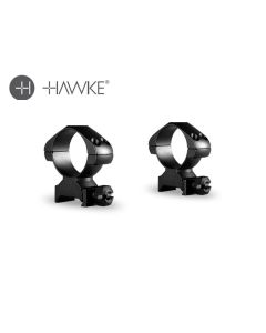 Hawke Precision Steel 30mm High Scope Rings Weaver Mount