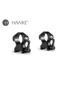 Hawke 1 inch High Steel Scope Rings with Lever for Weaver Rail