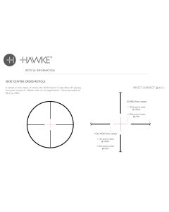 Hawke Vantage 4-12x40 AO 30/30 Duplex Riflescope – shown with magnification ring and AO turret

