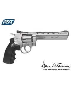 ASG Dan Wesson 6" Silver Pellet CO2 Revolver pistol

