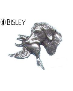 Bisley Pewter Pin - Labrador with Duck