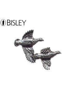 Bisley Pewter Pin – Pair of Partridges, Outdoor Collectible Accessory

