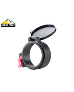 “Butler Creek Flip-Open Scope Cover for eye-piece with quick flip-open design”

