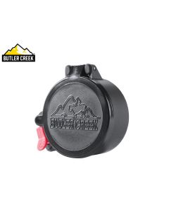 “Butler Creek Flip-Open Scope Cover for eye-piece with quick flip-open design”

