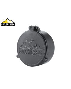 “Butler Creek Flip-Open Scope Cover for objective lens with quick-flip design”

