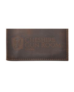 “Cheshire Gun Room engraved double certificate wallet for shotgun and firearm licences”

