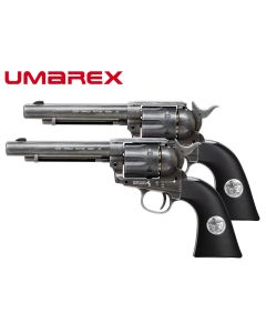 Umarex Colt SAA Double Aces Duel Set with twin CO2 pistols and targets

