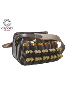 Croots Byland Leather Loaders Bag – classic brown leather loaders bag with flap closure and adjustable shoulder strap, handmade in England

