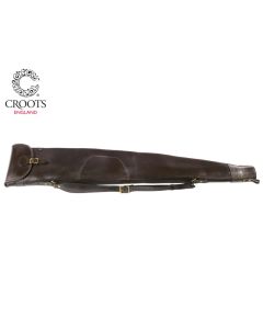 Croots Malton Bridle Leather Rifle Bipod Slip – premium handmade leather rifle case with flap closure and fleece lining, fits rifles with bipods

