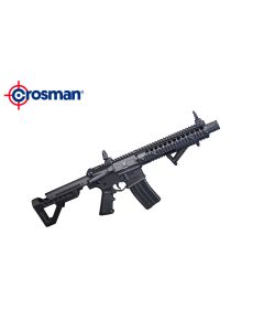 Crosman DPMS SBR semi-automatic CO2 powered BB rifle with adjustable iron sights and tactical synthetic stock

