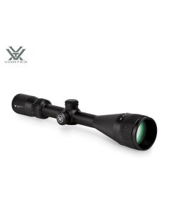 Vortex Crossfire II 4-12x50 AO riflescope on hunting rifle at sunset

