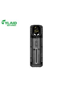 Cylaid i1 single slot fast battery charger with compact design and LED indicator

