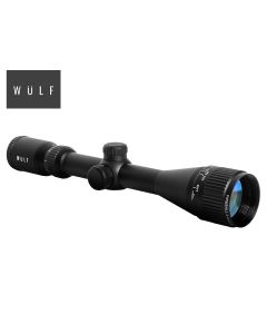 Wulf Fireball 3-9x40 AO riflescope with half mil-dot reticle on white

