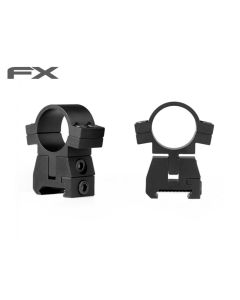 FX No Limit Picatinny Mount holding a 1 inch scope on a Picatinny rail

