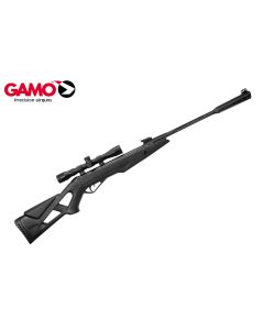 Gamo Whisper X break barrel air rifle with 4x32 scope and synthetic stock

