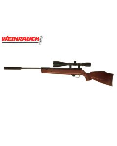 Weihrauch HW90K gas-ram air rifle with moderator and beech stock

