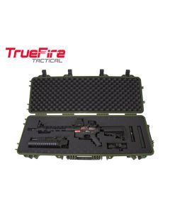 TrueFire Tactical large rifle case open showing foam interior

