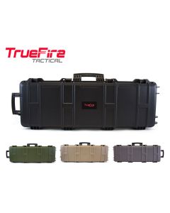 TrueFire Tactical large rifle case open showing foam interior

