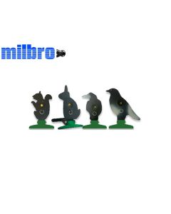 Milbro Folding Knockdown Targets – Squirrel Rabbit Crow Pigeon

