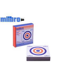 Milbro 17cm Red White Blue Card Airgun Targets 100

