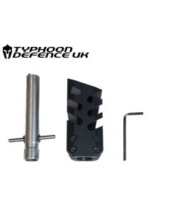 Typhoon F12 Gen 2 muzzle brake showing port detail

