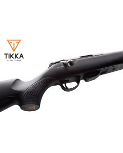 Tikka T1x MTR .22LR rifle with black synthetic stock and threaded barrel


