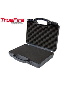 TrueFire Tactical pistol case with black shell and foam interior

