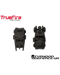 TrueFire Tactical flip up iron sights on Typhoon F12 rail

