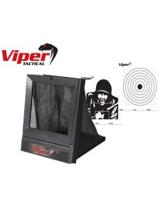 Viper Pro steel BB target catcher with mounted paper target

