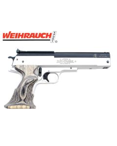 Weihrauch HW45 Silver Star spring air pistol with silver finish

