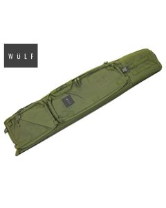 Wulf Tactical 53 inch sniper drag bag in black with multiple pockets

