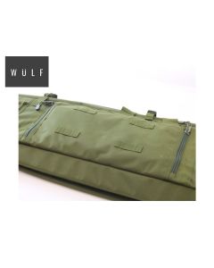 Wulf Tactical 53 inch sniper drag bag in black with multiple pockets

